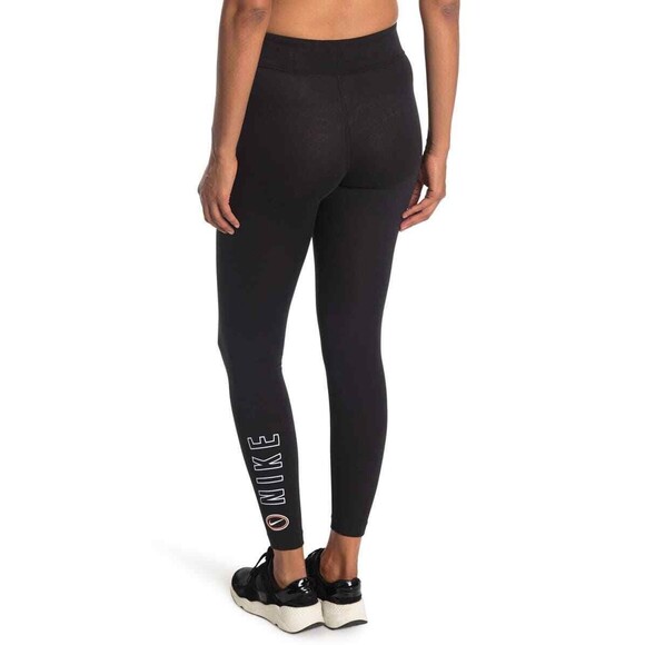 NWT NIKE Women's Athletic Varsity Workout Logo‎ Leggings Pants Black White - Picture 3 of 4